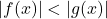 | f(x) | < | g(x) |