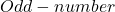 Odd-number