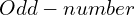 Odd-number