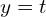 y=t