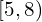 [5,8)