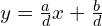 y=\frac{a}{d}x+\frac{b}{d}