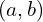 (a,b)