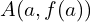 A(a,f(a))