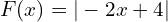 F(x)=|-2x+4|