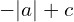 -|a|+c