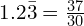1.2\bar{3}=\frac{37}{30}