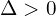 \Delta > 0