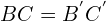 \[BC=B^{'}C^{'}\]