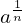 a^{\frac{1}{n}}