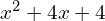 x^{2}+4x+4