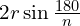 2r \sin {\frac{180}{n}