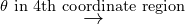\[\overset{\theta \,\,\text{in 4th coordinate region}}{\rightarrow}\]