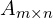 A_{m \times n}