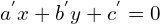 a^{'}x+b^{'}y+c^{'}=0