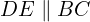 DE \parallel BC
