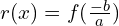 r(x)=f(\frac{-b}{a})