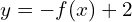 \[y=-f(x)+2\]