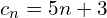 c_{n}=5n+3