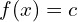 f(x)=c