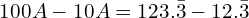 \[100A-10A=123.\bar{3}-12.\bar{3}\]