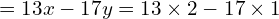 \[=13x-17y=13\times2-17\times1\]