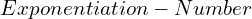 Exponentiation-Number
