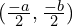 (\frac{-a}{2},\frac{-b}{2})
