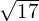 \sqrt{17}