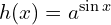 h(x)=a^{\sin{x}}