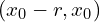 (x_{0}-r,x_{0})