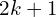 2k+1