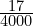 \frac{17}{4000}