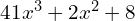 41x^{3}+2x^{2}+8