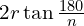 2r\tan {\frac{180}{n}}
