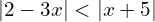 |2-3x | < |x+5 |