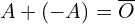 \[A+(-A)=\overline{O}\]