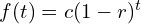 f(t)=c(1-r)^{t}
