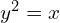 y^{2}=x