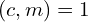 (c,m)=1